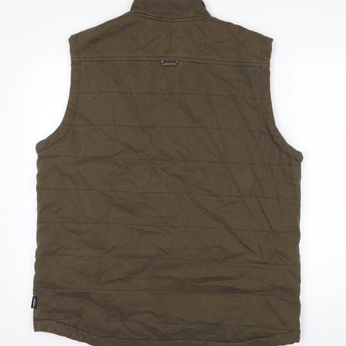 Unionbay Men's Brown Quilted Cotton Waistcoat XL Casual Workwear