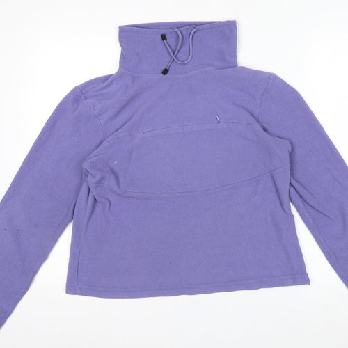 Kickers Womens Purple Fleece Pullover Sweatshirt Size 16