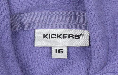 Kickers Womens Purple Fleece Pullover Sweatshirt Size 16