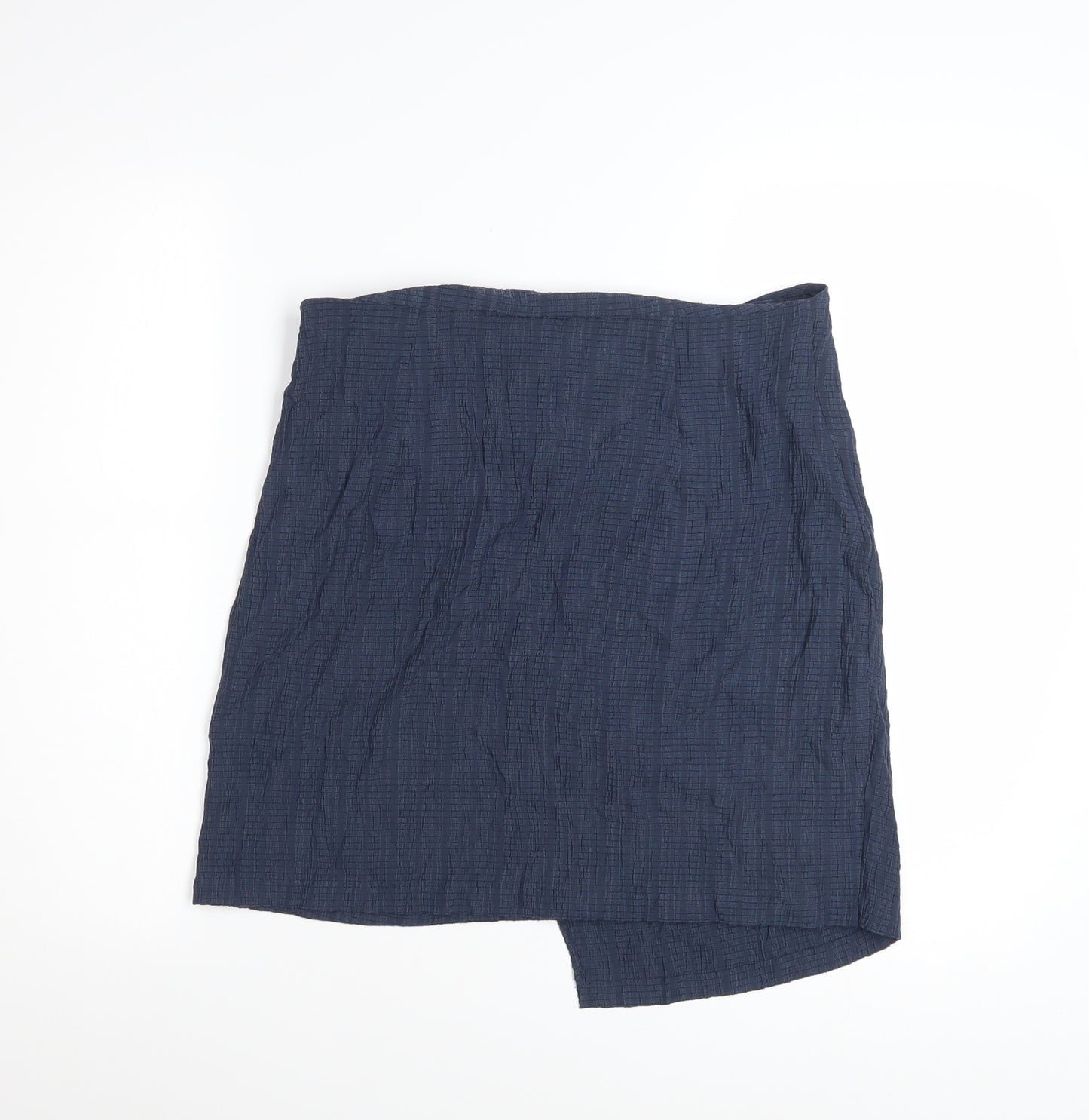 Threadbare Womens Blue Wrap Asymmetric Cotton Skirt Size 12