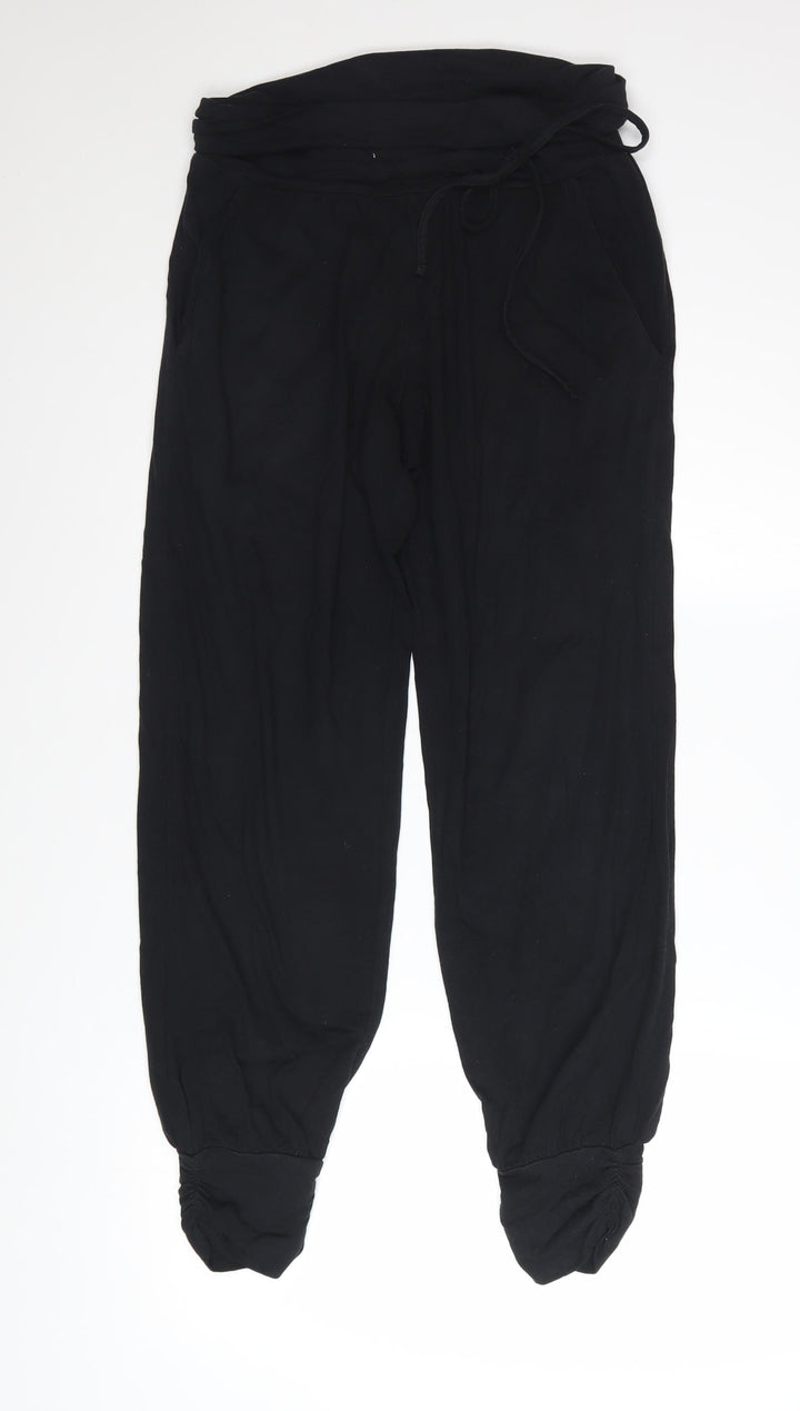 Hush Women’s Black Joggers Size 6 Cotton Blend Pull-On Trousers