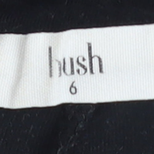 Hush Women’s Black Joggers Size 6 Cotton Blend Pull-On Trousers