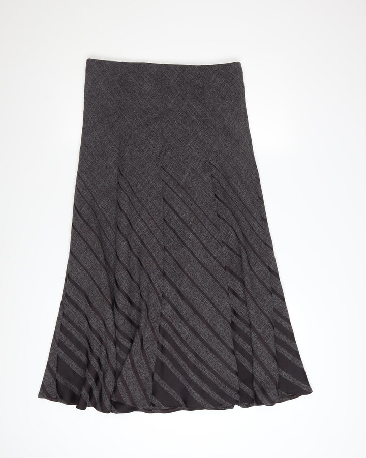 Marks and Spencer Women’s Grey Midi A-Line Skirt Size 12