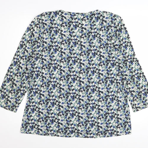 East Women’s Multicoloured Floral Jersey Tunic Blouse Size 18