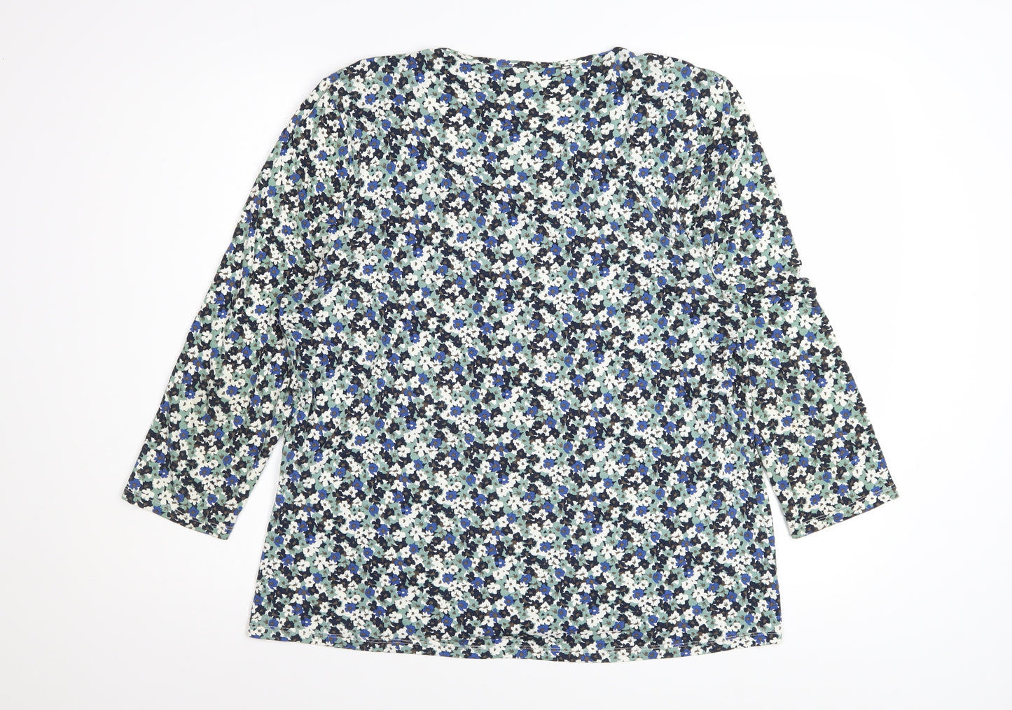 East Women’s Multicoloured Floral Jersey Tunic Blouse Size 18