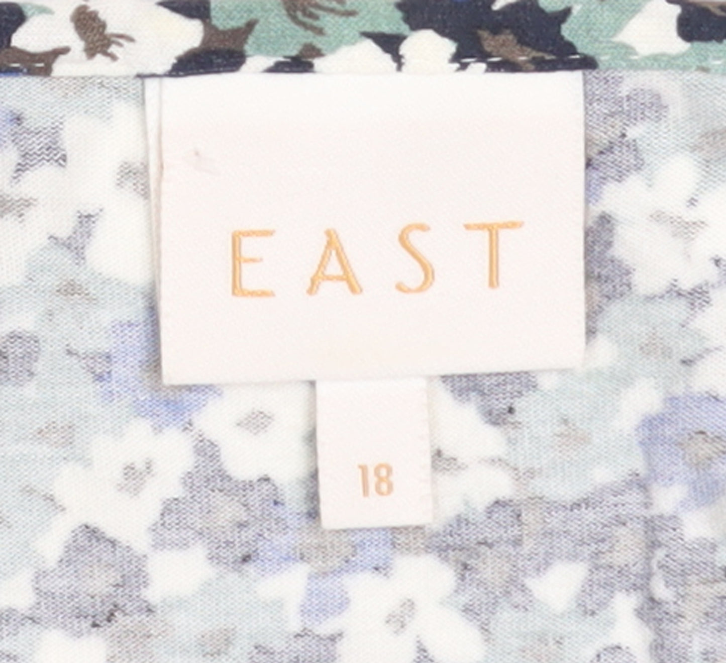 East Women’s Multicoloured Floral Jersey Tunic Blouse Size 18