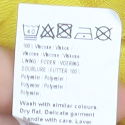 River Island Women's Yellow Sleeveless Woven Playsuit Size 10