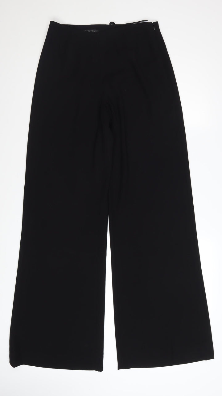 Stills Women's Black Wide-Leg Crepe Trousers Size 10