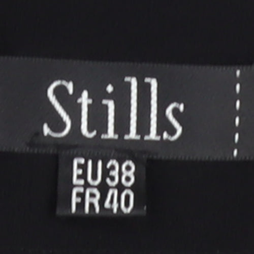 Stills Women's Black Wide-Leg Crepe Trousers Size 10