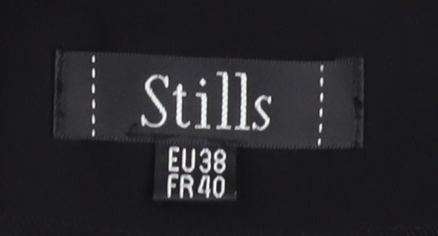 Stills Women's Black Wide-Leg Crepe Trousers Size 10