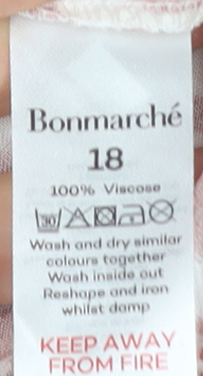Bonmarché Women's Pink Geometric Sleeveless V-Neck Tunic Blouse Size 18