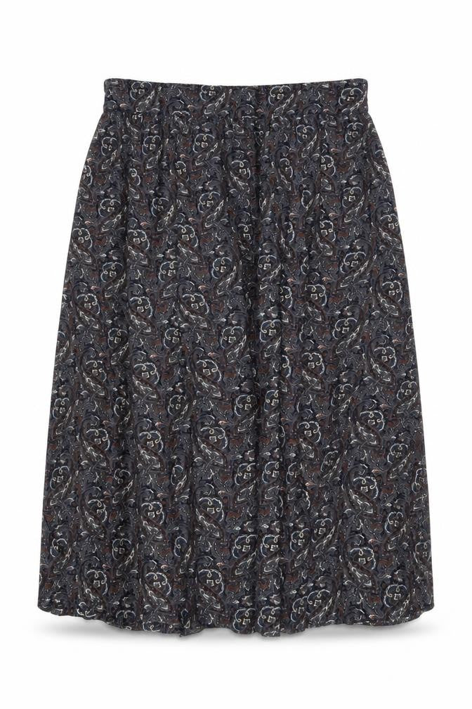 FatFace Women's Blue Paisley Viscose A-Line Midi Skirt Size 14