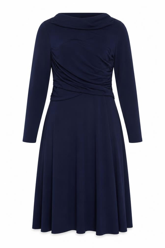 JD Williams Women’s Blue Size 16 Fit & Flare Long Sleeve Dress