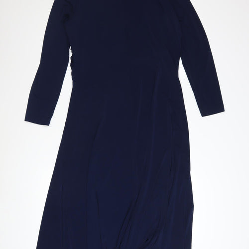 JD Williams Women’s Blue Size 16 Fit & Flare Long Sleeve Dress