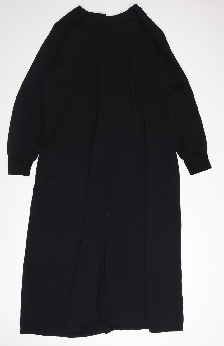 BELKIS Women Black Plus Size 24 Midi Shift Dress
