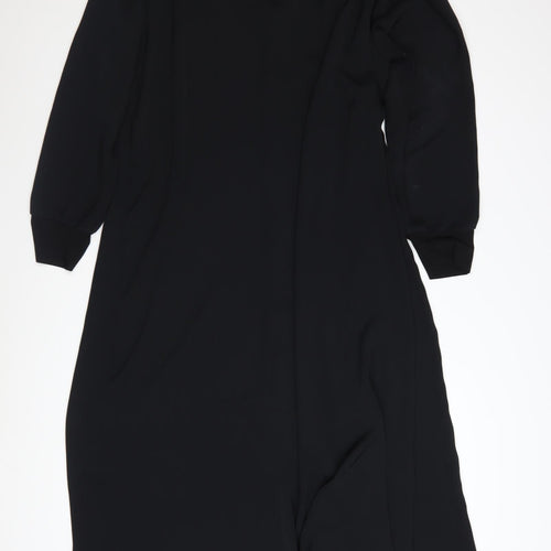 BELKIS Women Black Plus Size 24 Midi Shift Dress