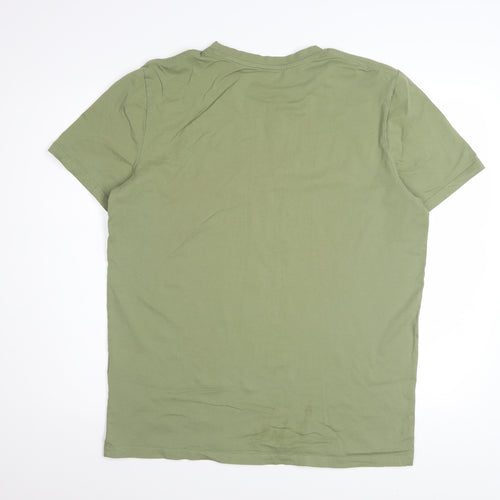 Firetrap Men's Green XL Graphic Logo Cotton T-Shirt