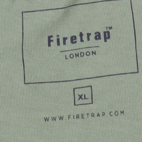Firetrap Men's Green XL Graphic Logo Cotton T-Shirt