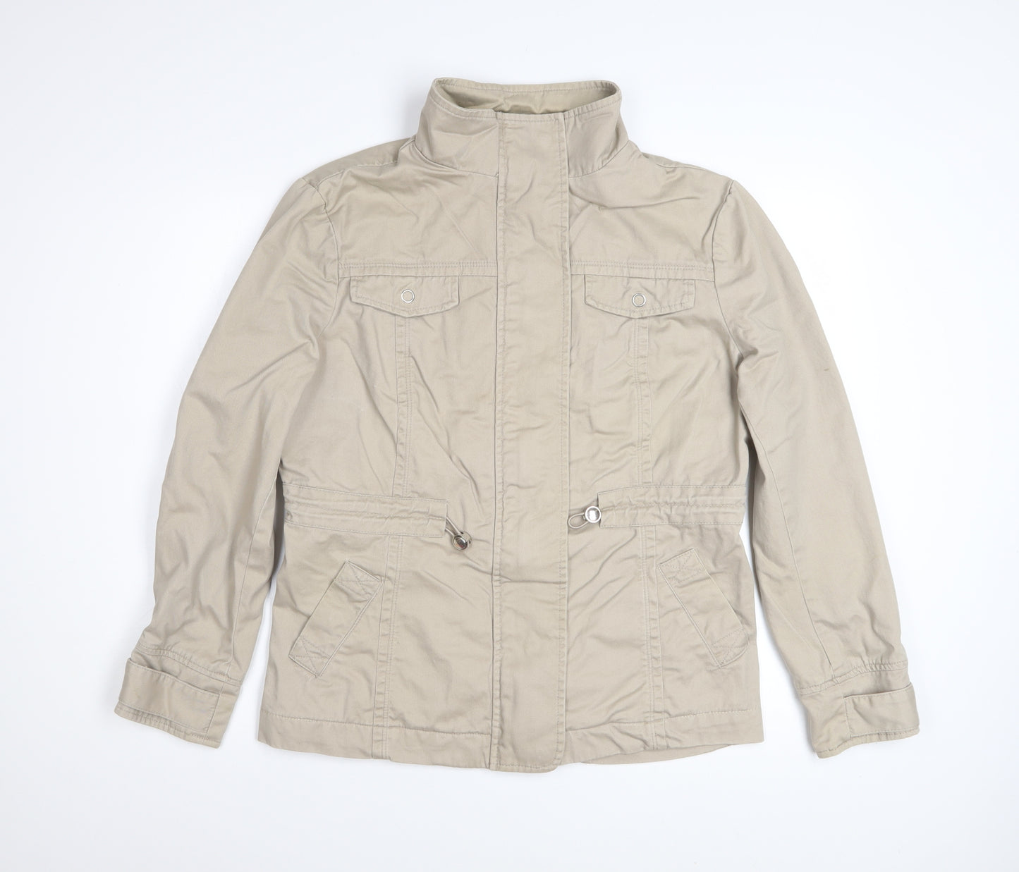 Cotton Traders Women's Beige Cotton Anorak Jacket Size 18