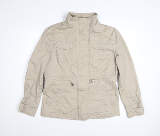 Cotton Traders Women's Beige Cotton Anorak Jacket Size 18