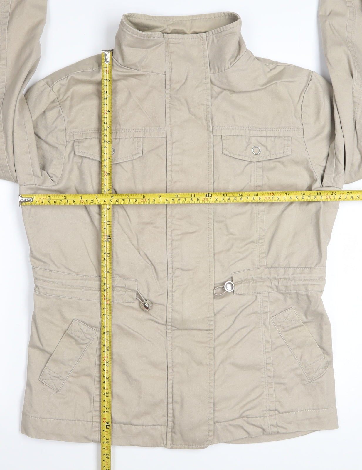 Cotton Traders Women's Beige Cotton Anorak Jacket Size 18