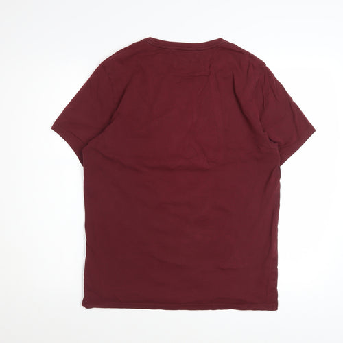 Converse Men's Red Graphic Logo T-Shirt Size M Crew Neck Cotton