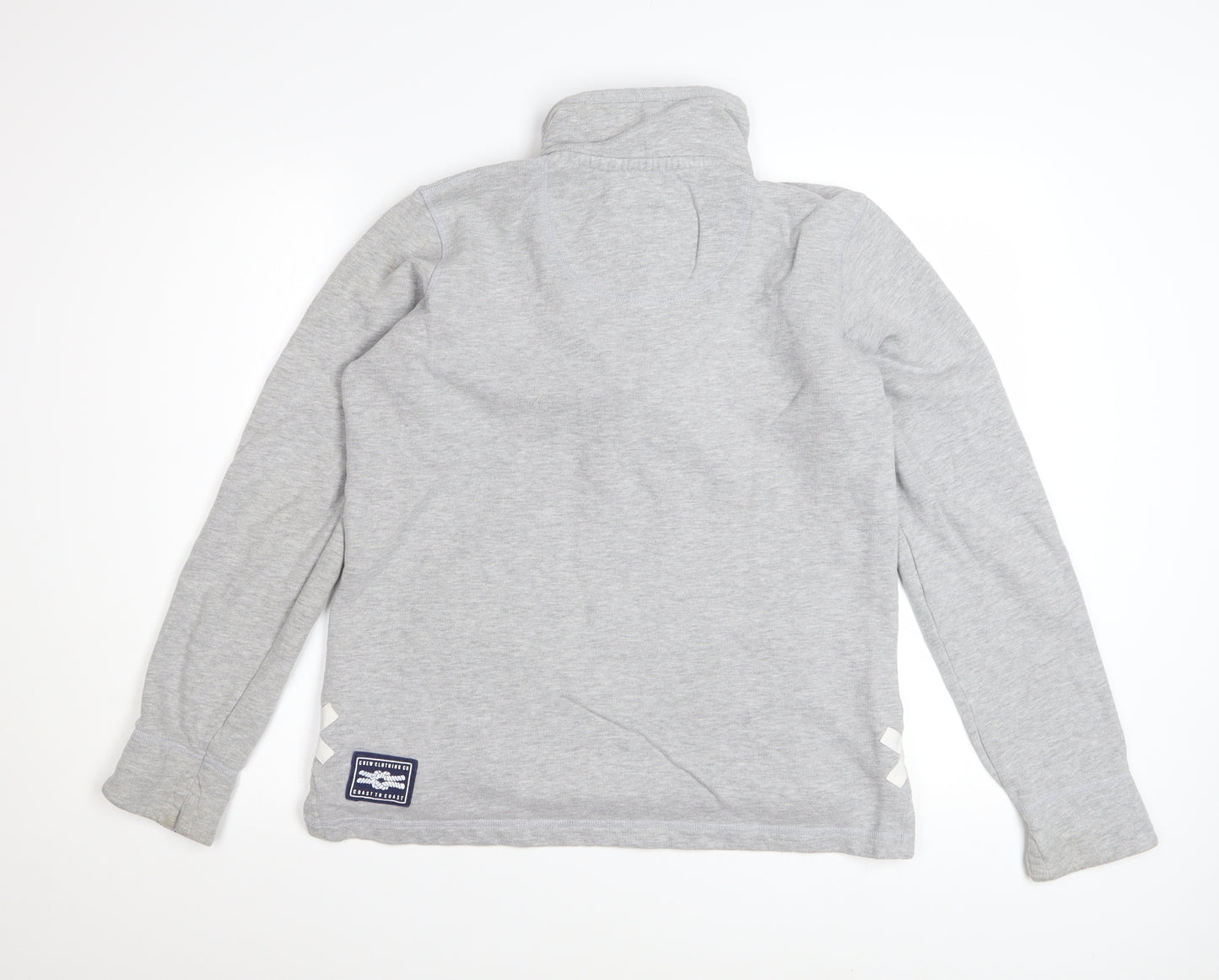 Crew Clothing Women's Grey 1/4 Zip Cotton Sweatshirt Size 12
