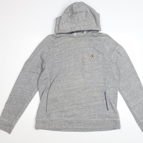 Crew Clothing Co. Men's Grey Medium Pullover Hoodie with Pocket