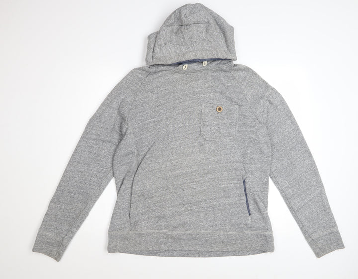 Crew Clothing Co. Men's Grey Medium Pullover Hoodie with Pocket
