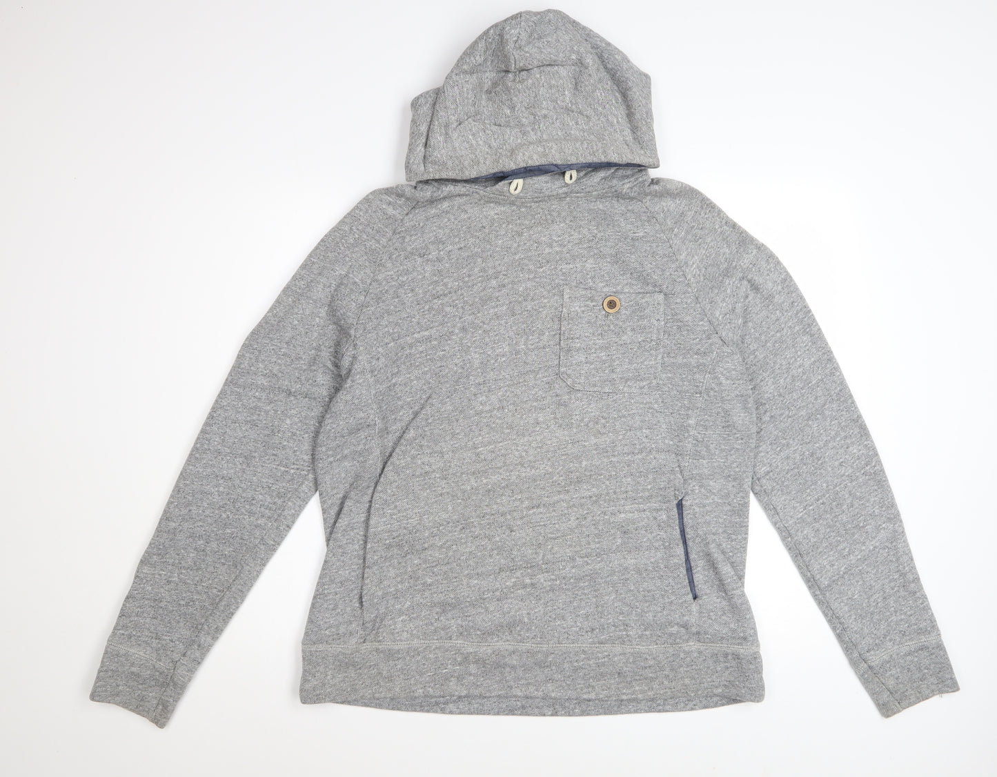 Crew Clothing Co. Men's Grey Medium Pullover Hoodie with Pocket