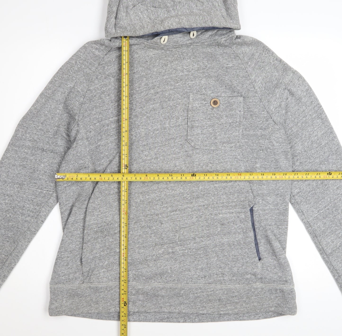 Crew Clothing Co. Men's Grey Medium Pullover Hoodie with Pocket