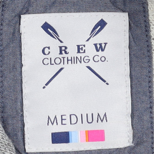Crew Clothing Co. Men's Grey Medium Pullover Hoodie with Pocket