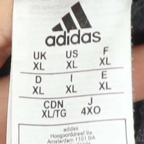 Adidas Men’s Grey Full Zip Hoodie XL Sportswear