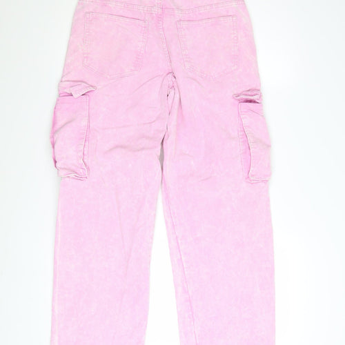 boohooMAN Men's Pink Corduroy Cargo Trousers Size 30 Regular