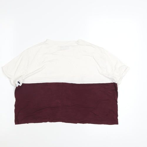 Pull & Bear Women's Multicoloured S Basic Viscose T-Shirt
