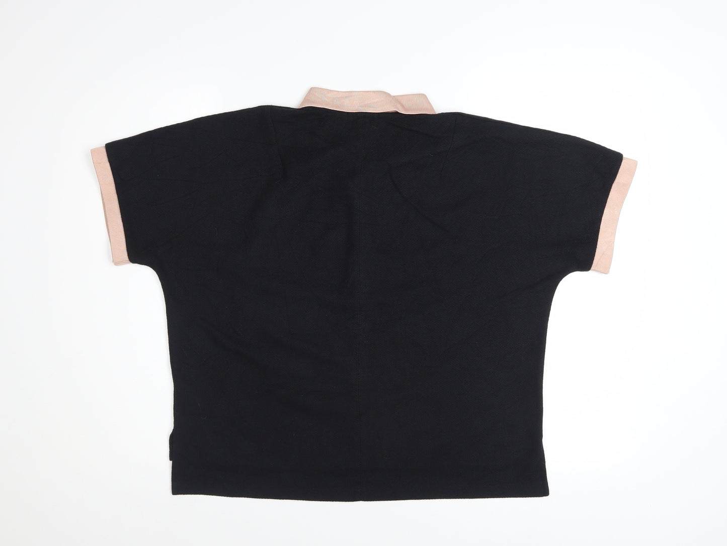 rag & bone Women's Black Short Sleeve Polo Shirt Size S