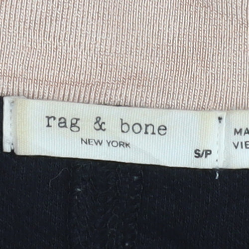 rag & bone Women's Black Short Sleeve Polo Shirt Size S
