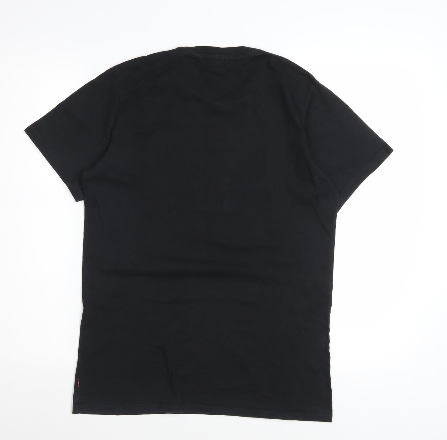 Levi's Women's Black Embroidered Logo Cotton T-Shirt Size S
