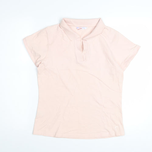 Papaya Women's Pink Size 14 Short Sleeve Cotton Polo Shirt
