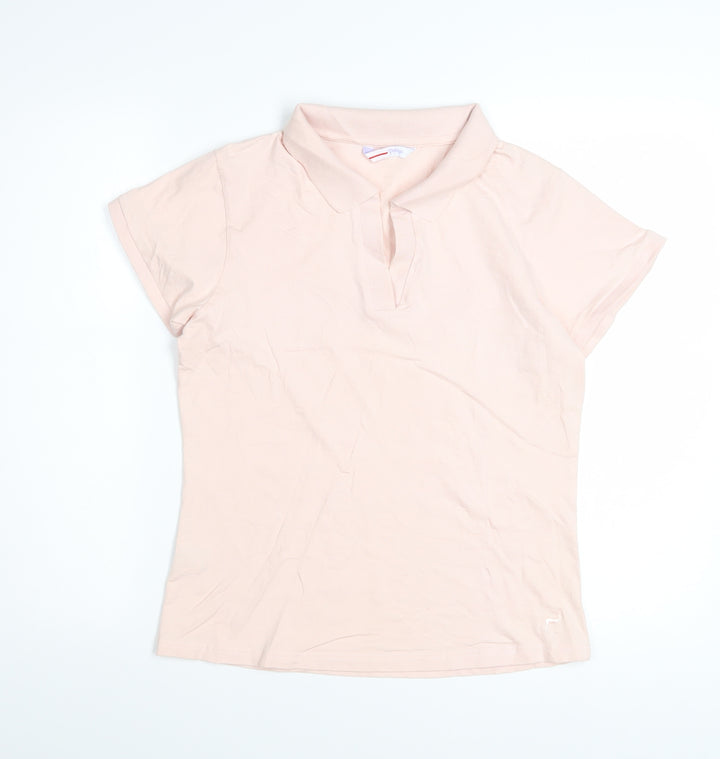 Papaya Women's Pink Size 14 Short Sleeve Cotton Polo Shirt
