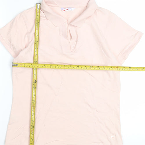 Papaya Women's Pink Size 14 Short Sleeve Cotton Polo Shirt
