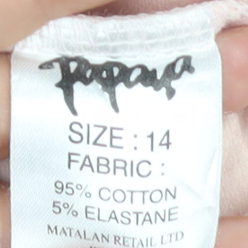 Papaya Women's Pink Size 14 Short Sleeve Cotton Polo Shirt
