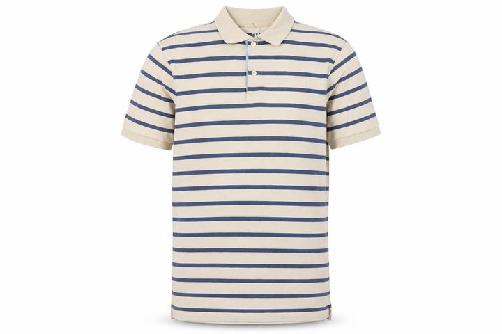 Gap Men’s Beige Striped Stretch Cotton Polo Shirt Size M