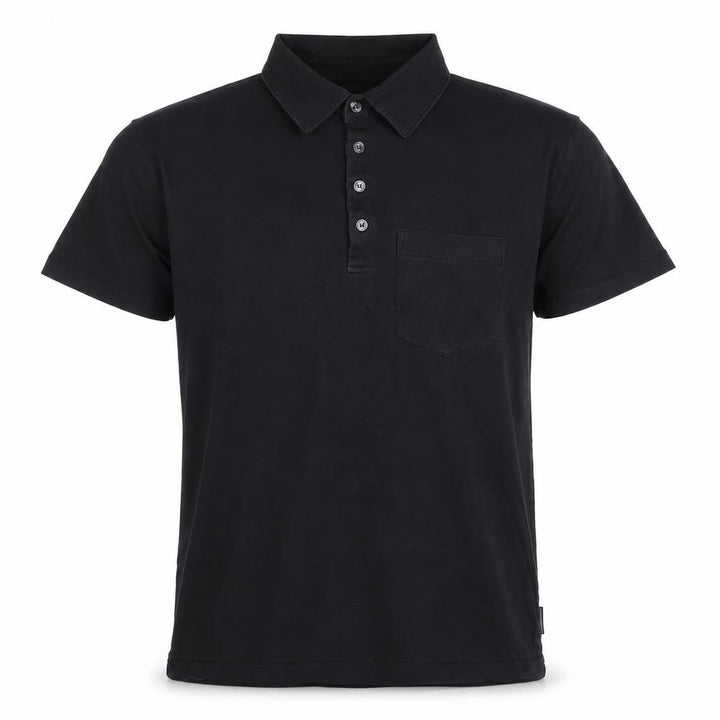 French Connection Men's Black Cotton Short Sleeve Polo M