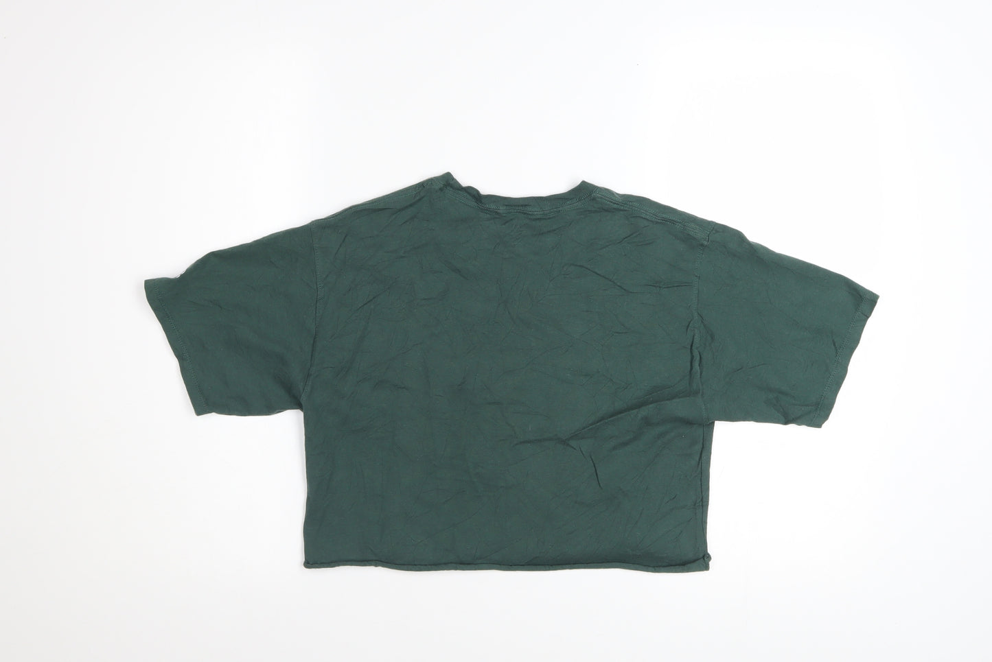 Champion Women's Green Cropped T-Shirt Size S Casual Jersey