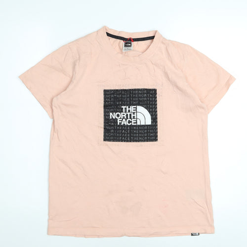 The North Face Womens Pink Cotton Short Sleeve Basic T-Shirt Size S