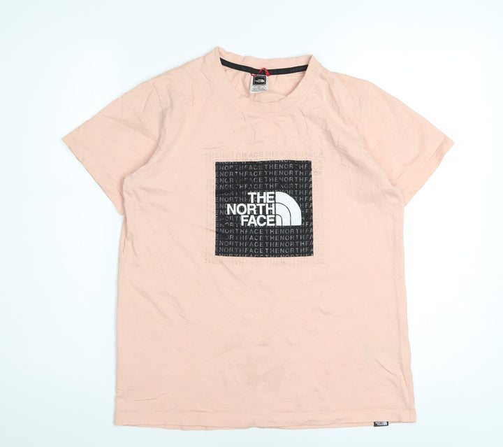 The North Face Womens Pink Cotton Short Sleeve Basic T-Shirt Size S