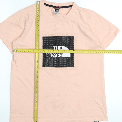 The North Face Womens Pink Cotton Short Sleeve Basic T-Shirt Size S