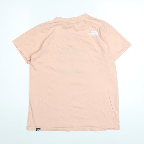 The North Face Womens Pink Cotton Short Sleeve Basic T-Shirt Size S