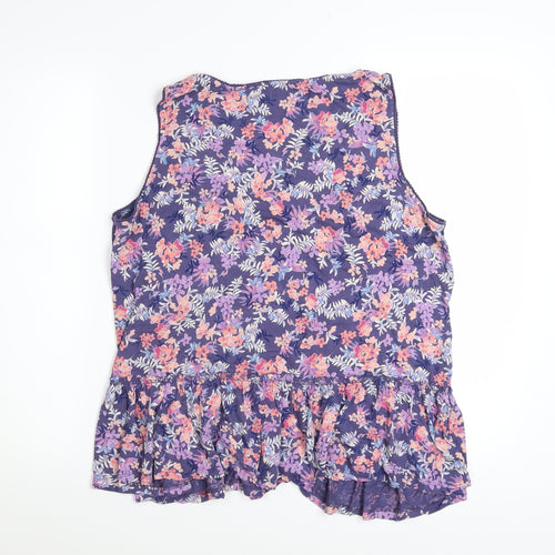 Marks and Spencer Per Una Women’s Multicoloured Floral Sleeveless Tunic Blouse Size 18